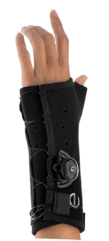 Exos Extended Short Thumb Spica Brace w/ Boa, Left Arm, Size X-Small, Black
