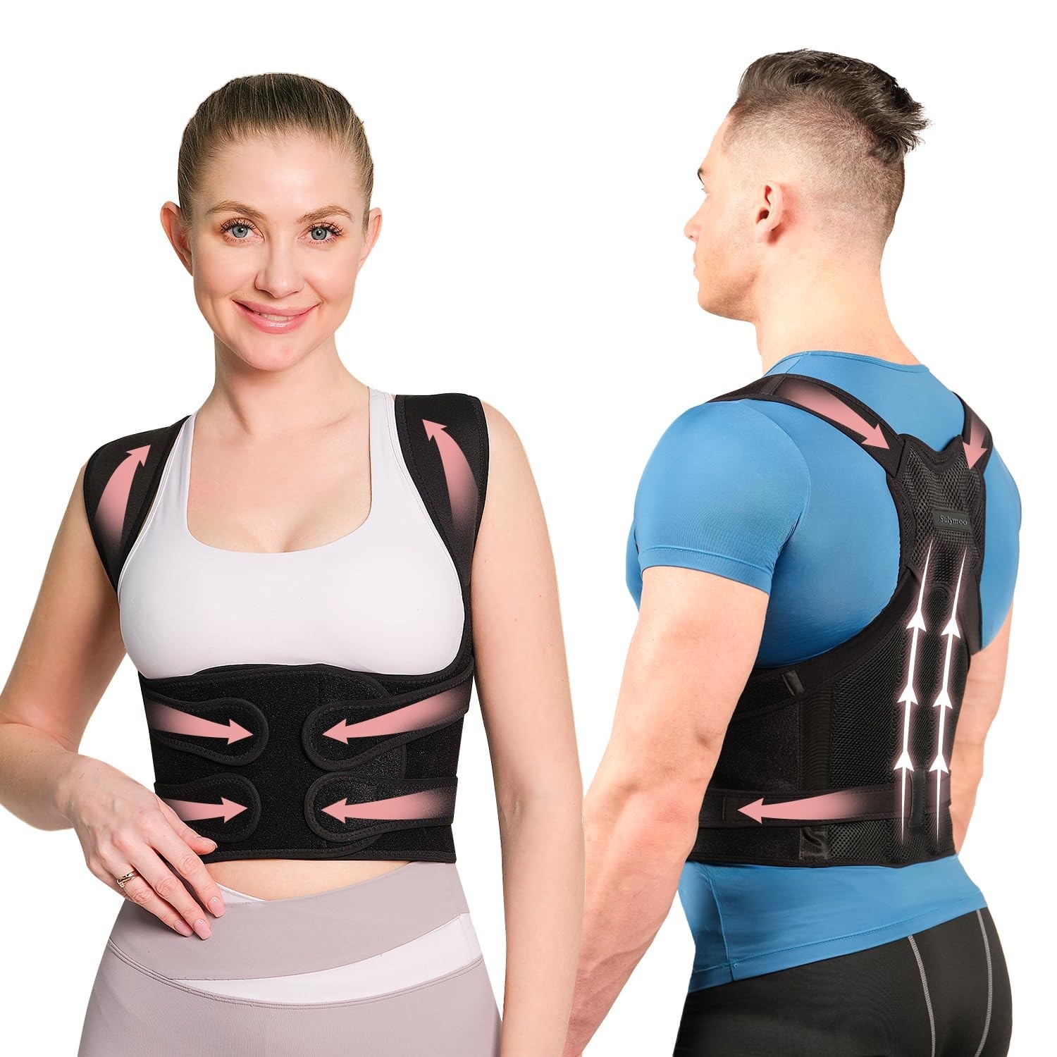 Adjustable Posture Corrector Back Brace for Men & Women, Shoulder Support, Pain