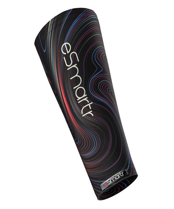 eSmartr Forearm Compression Sleeve Sports/Gaming /Tatoo Cover – BLACK SWIRL -L
