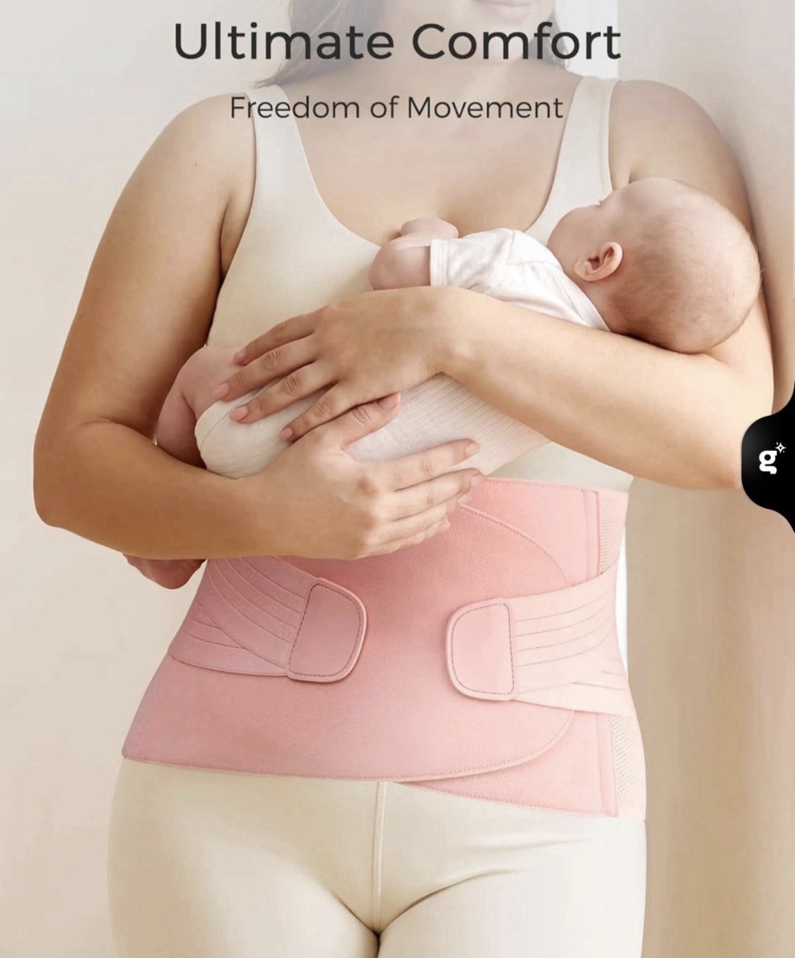 Women’s Pink Adjustable Abdominal & Lumbar Back Support Belt Brand – New – Large