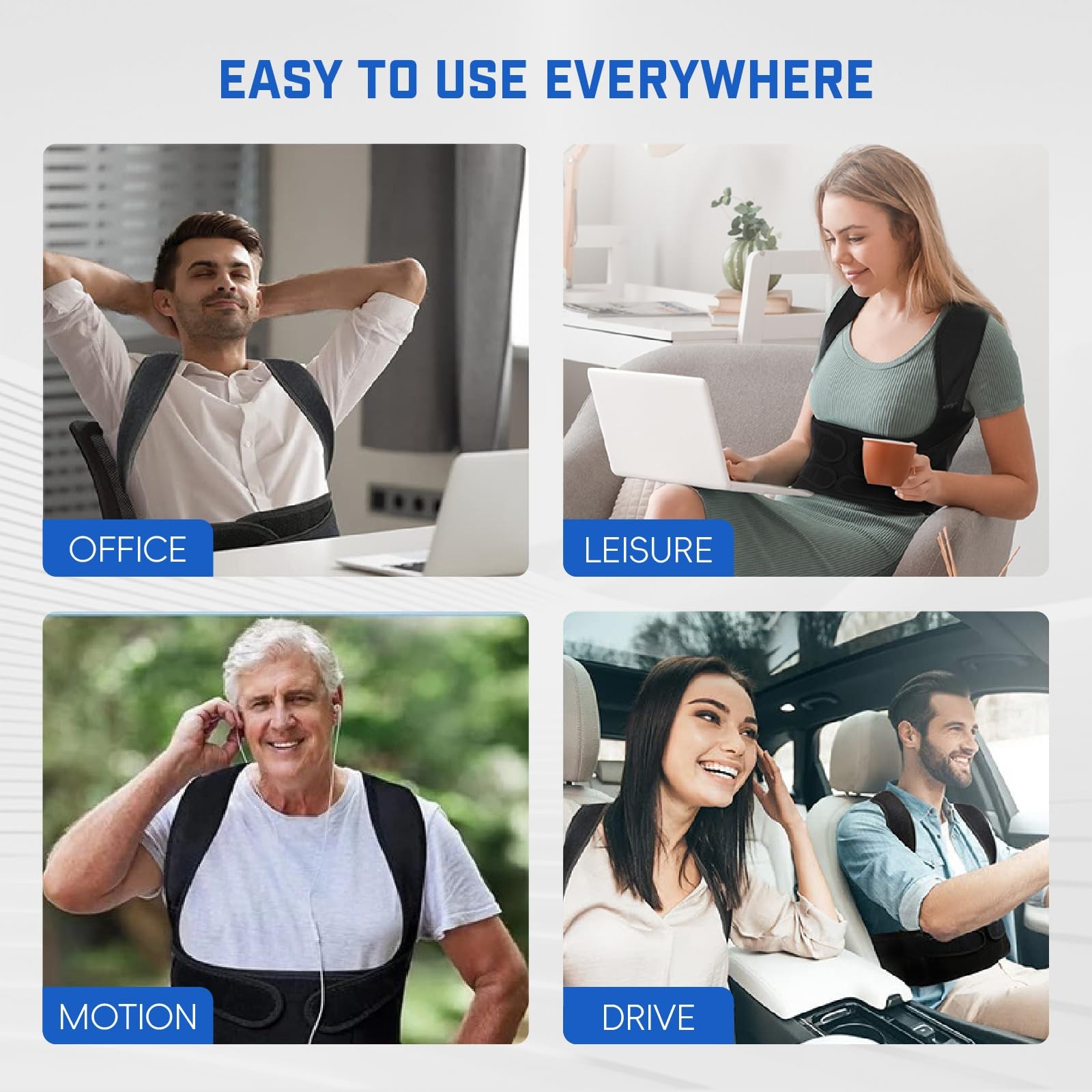 Back Brace Posture Corrector for Women & Men, Adjustable Shoulder Straightene…