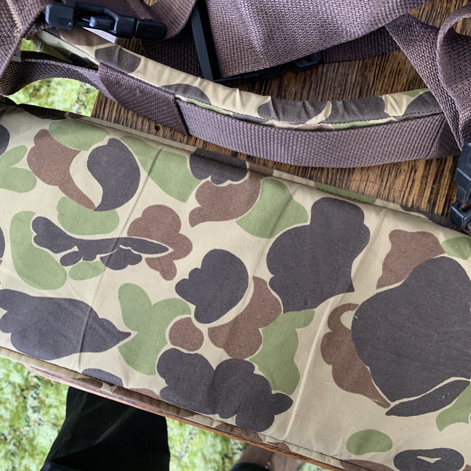 Nada-Chair Back-Up vintage camo turkey hunting mimmeapolis Minnesota patent pend