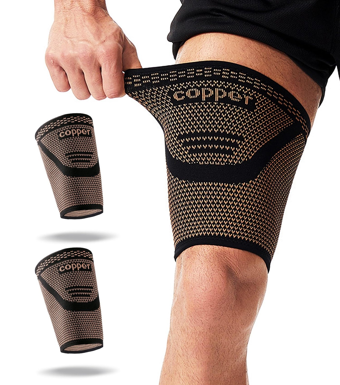 1 Pair Thigh Compression Sleeve Hamstring Compression Sleeve for Men and A