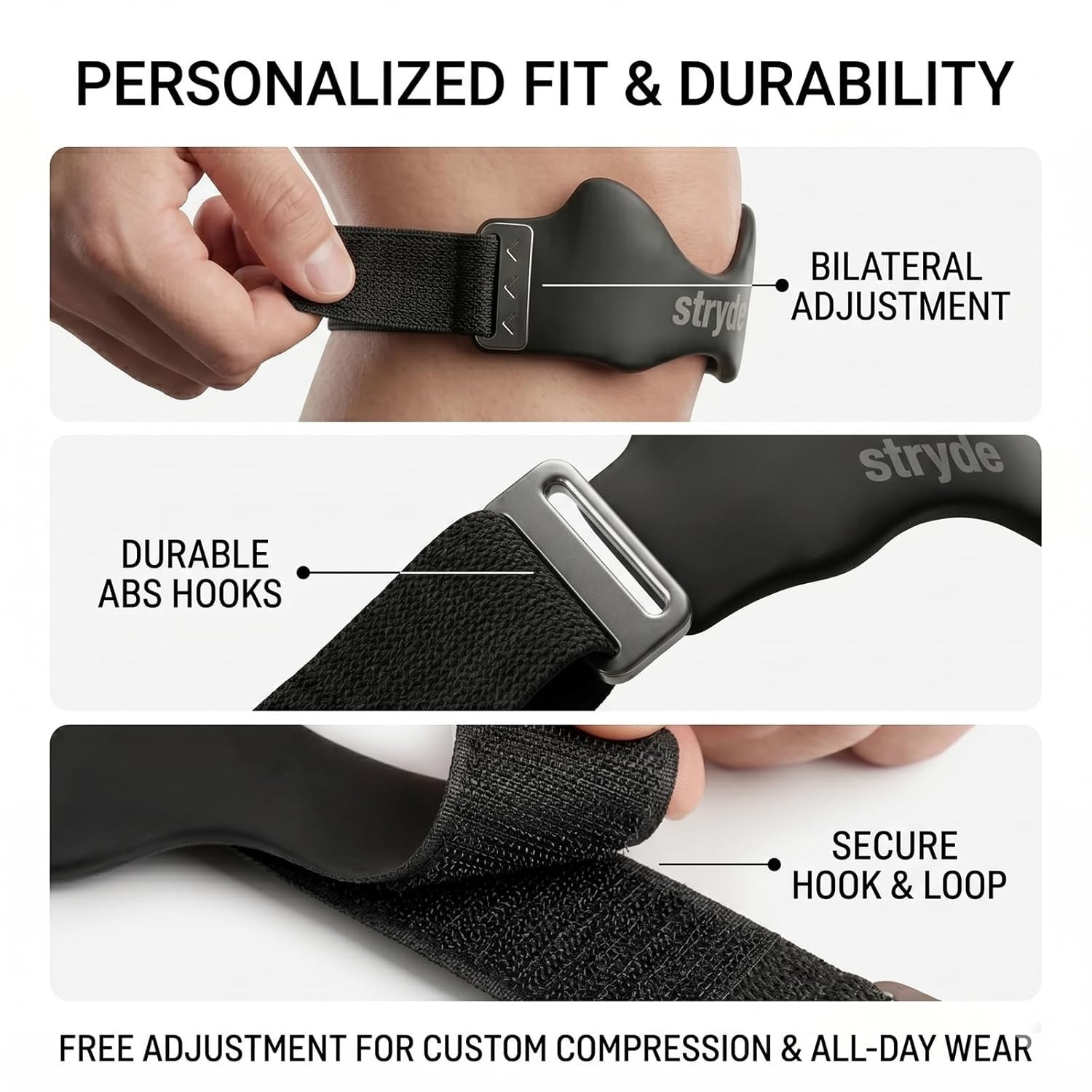 Stryde Precision Knee Strap – Premium Stryde Knee Strap with Silicone Lock-Po…