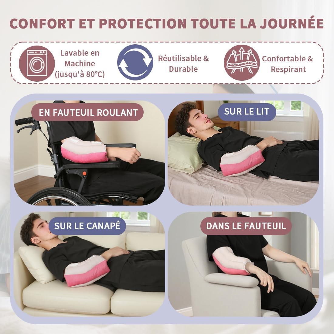 Soft Foam Elbow Pads Protector For Elderly Bedridden Patient Pressure Relief