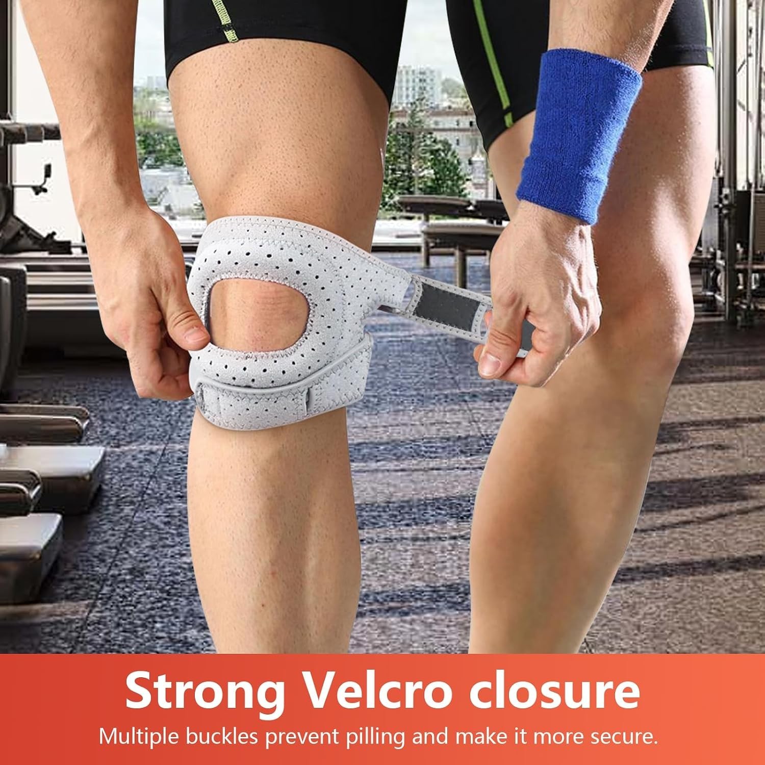 Reinforced Knee Support Brace with Patellar Pad for Unmatched Stability – Large