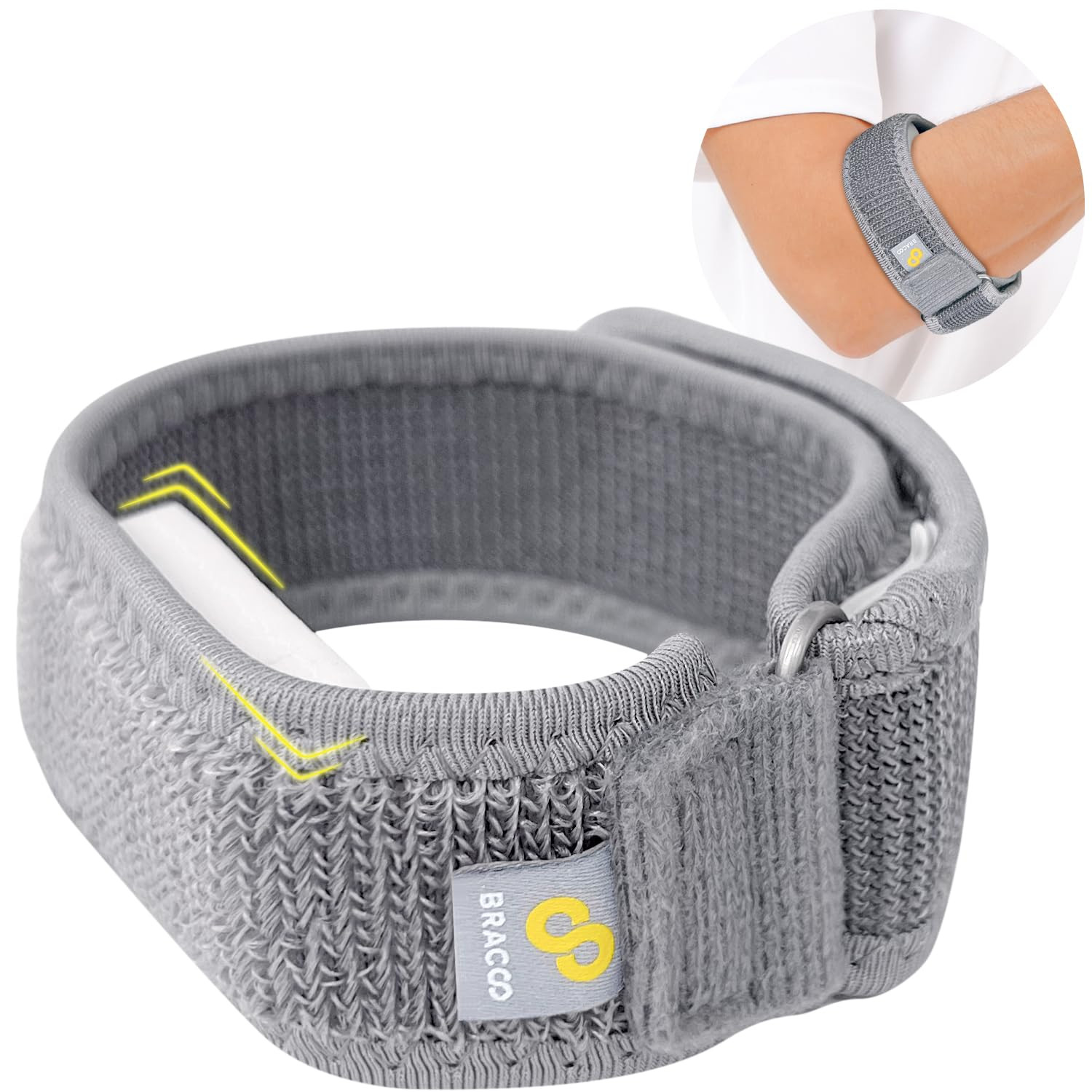 Bracoo Elbow Brace for Tendonitis & Pain Relief – Tennis & Golfer’S Elbow Strap