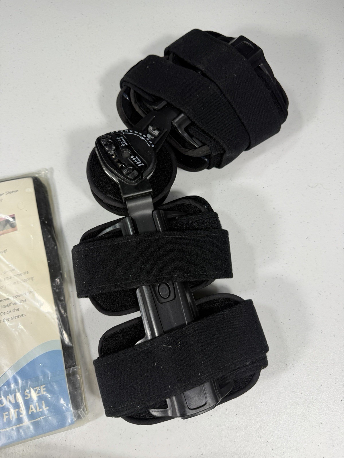 Vive ROM Knee Brace Adjustable Hinged Support Rehab Immobilizer w/ Sleeve