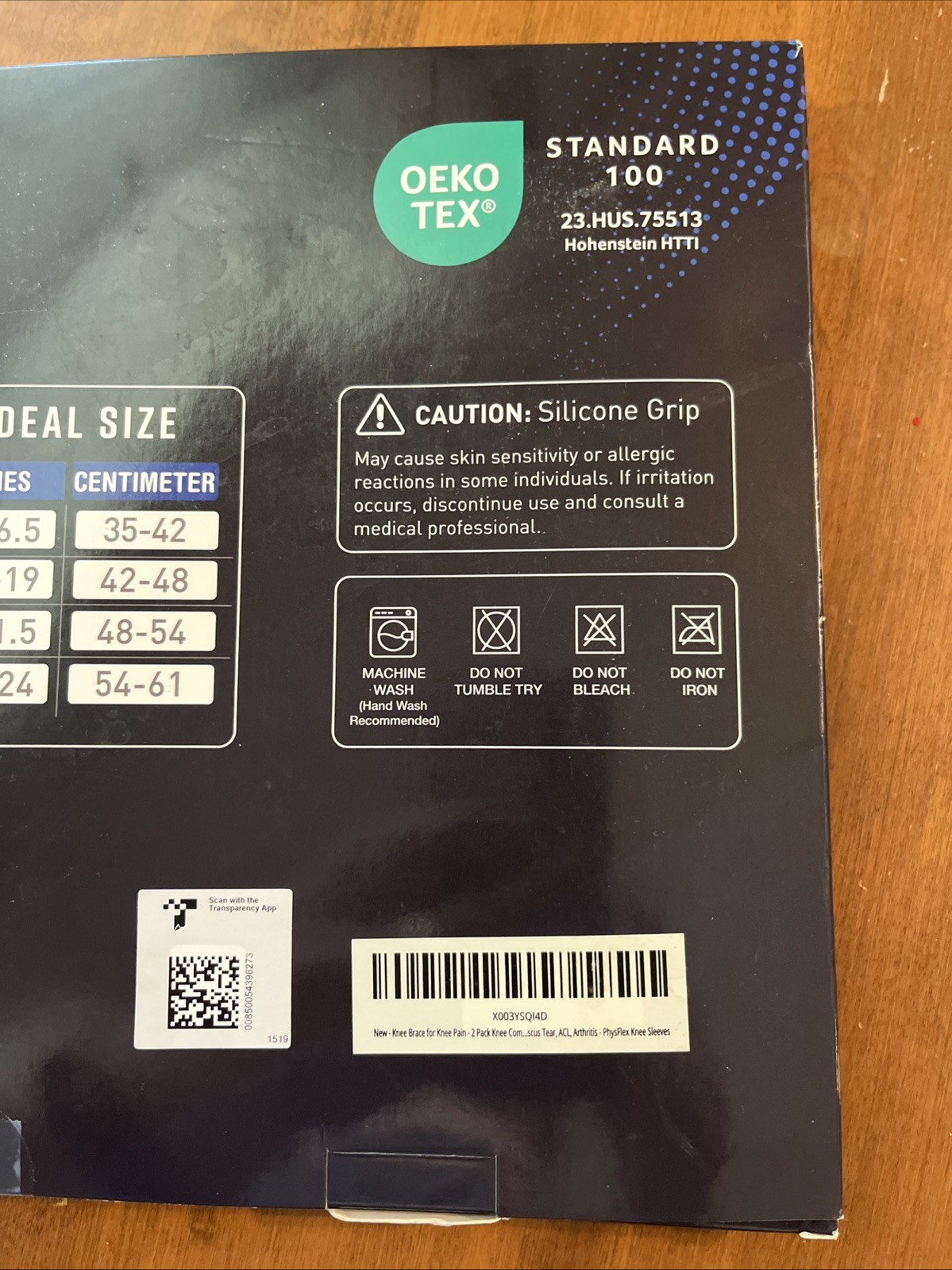 Physflex knee sleeve maximum support size XL