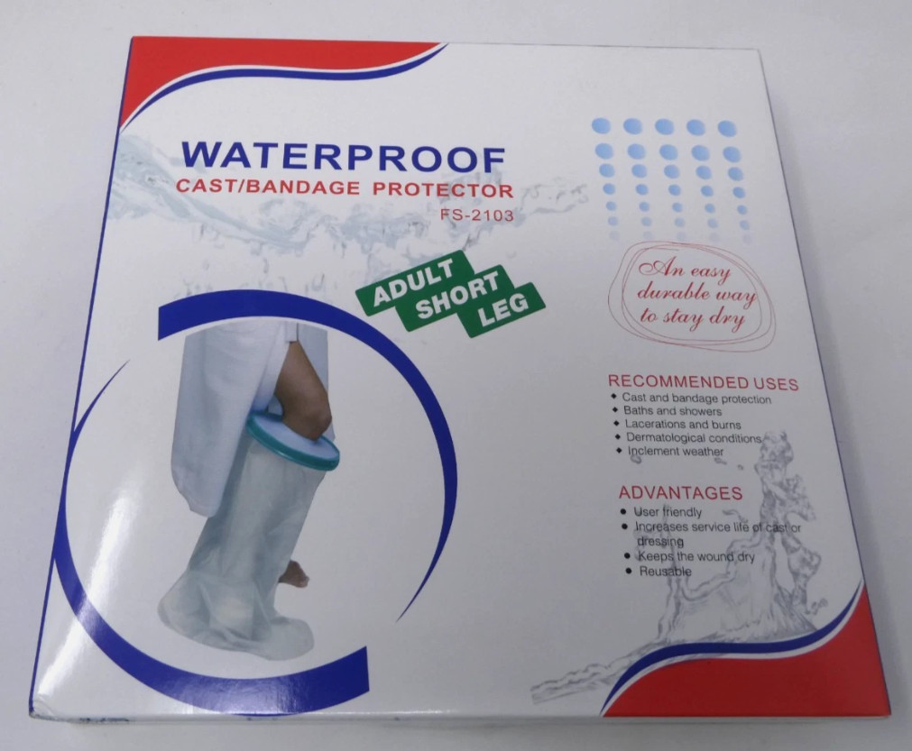 Firstar Waterproof Adult Short Leg Cast / Bandage Protector – Shower Bath – NEW