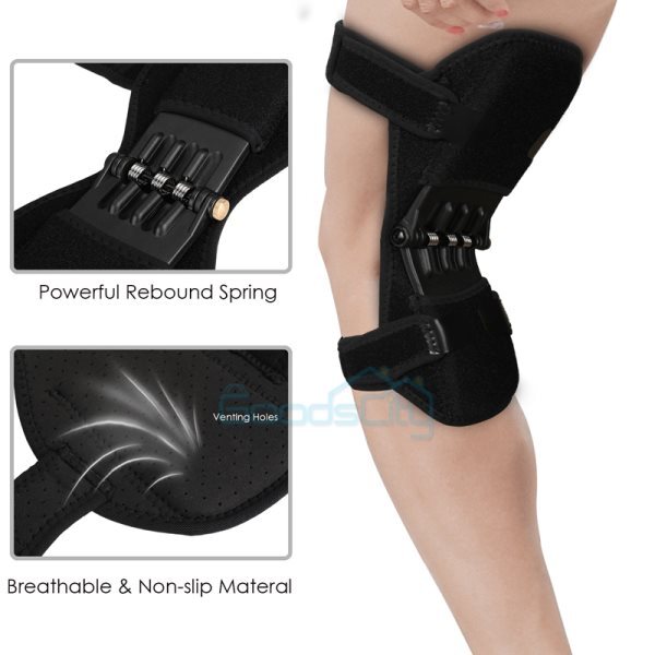 1/Pair Knee Pads Booster Joint Support Brace Lift Squat Sport Power Spring Force