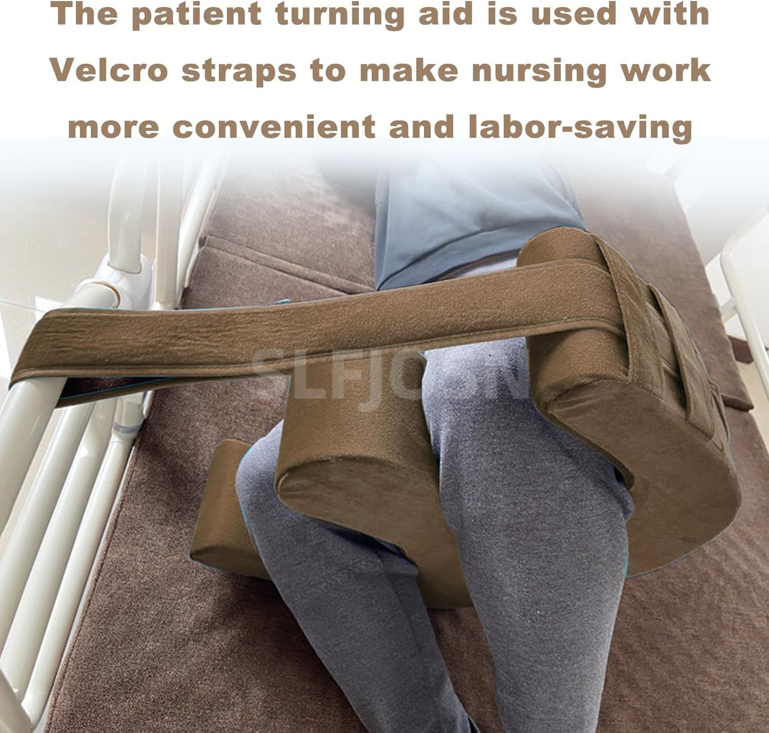 1x Bedridden Patient Turning Device with Fixing Strap Elderly Assistance Product