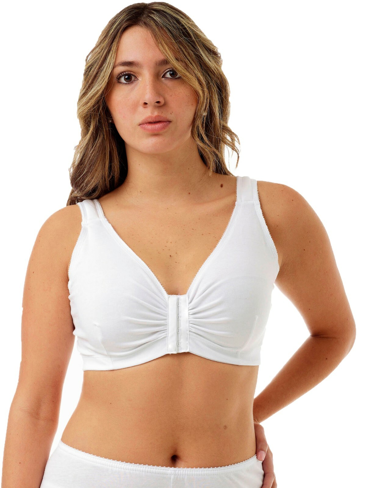 Double Mastectomy Bra with Molded Pad Inserts – Cotton Adjustable MADE IN USA