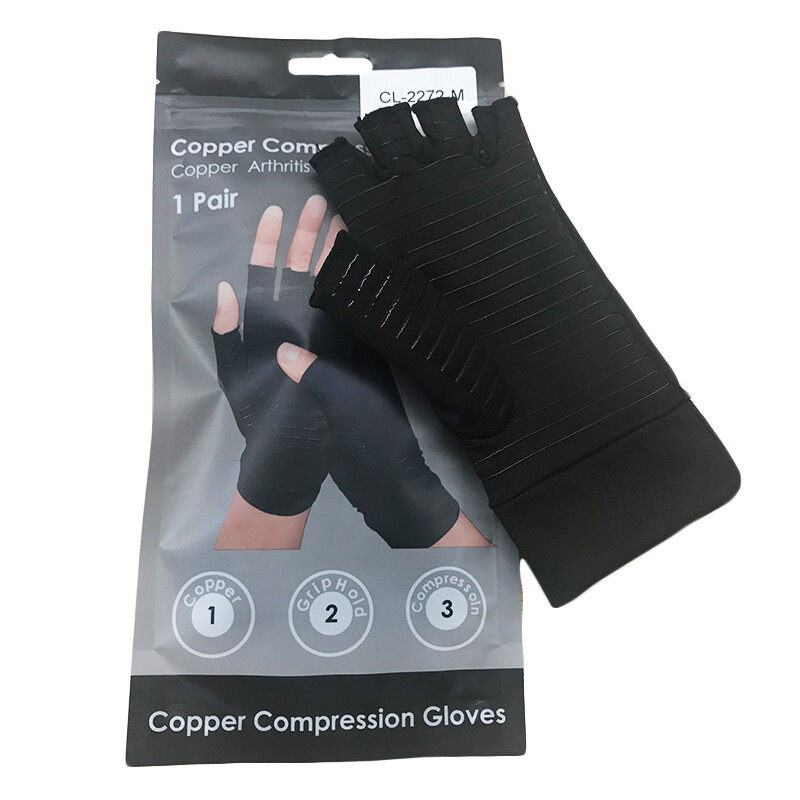 Copper Compression Gloves Hand Brace Support Arthritis Work Rheumatoid Relief US