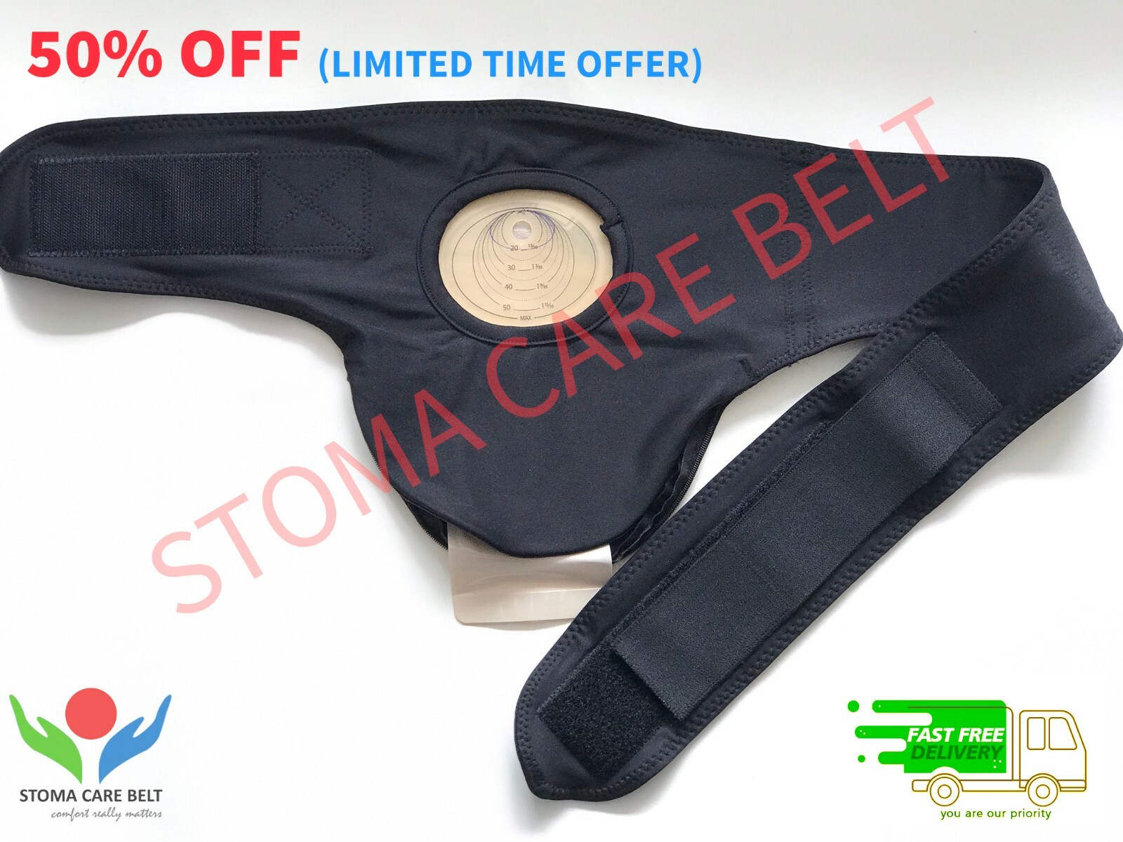 **50% OFF** VERTICAL Colostomy Belt- Ileostomy Belt- Stoma Belt- Stoma Support