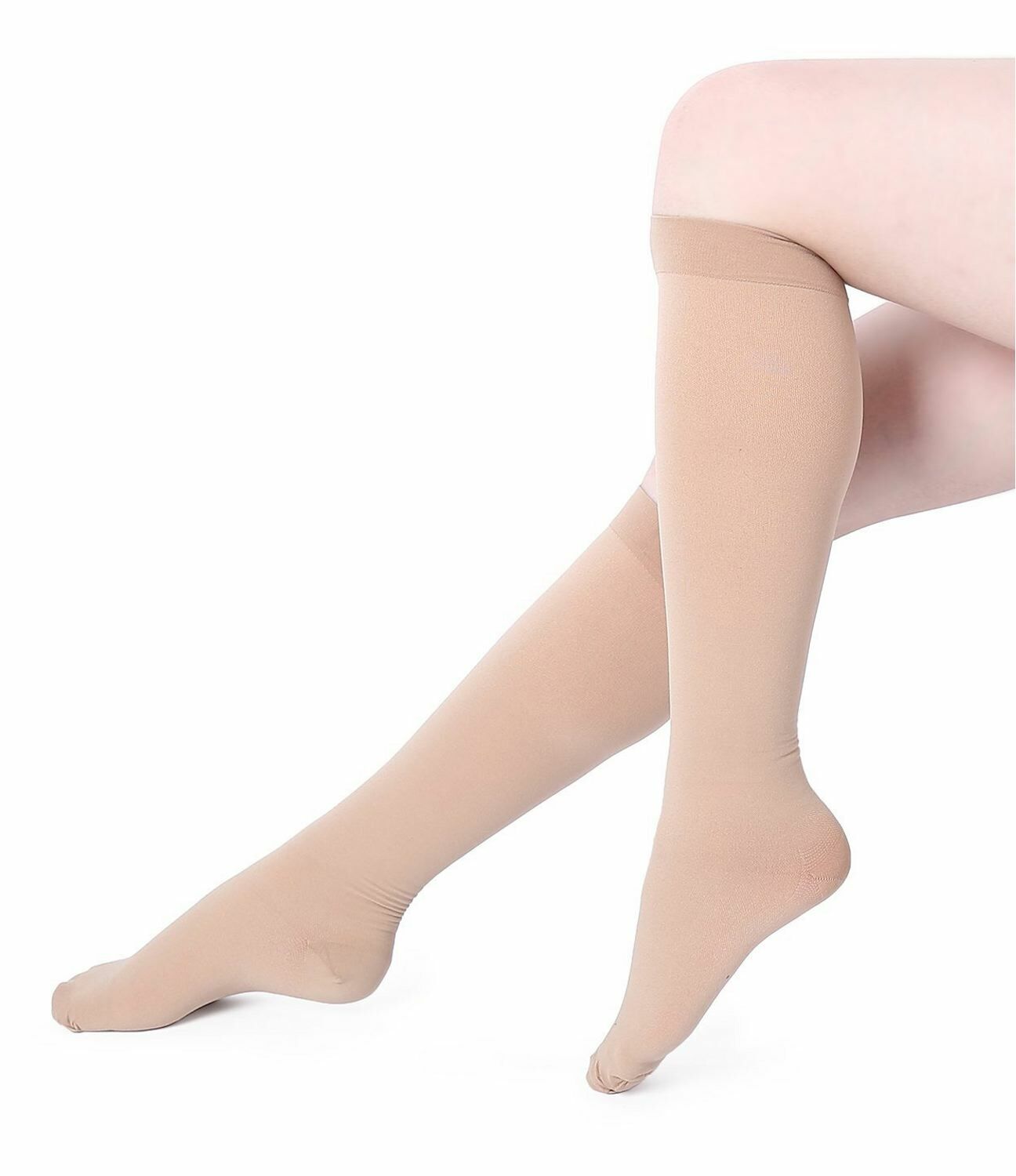 Runee High Quality Close Toe Medical Compression Sock Knee High Hosiery