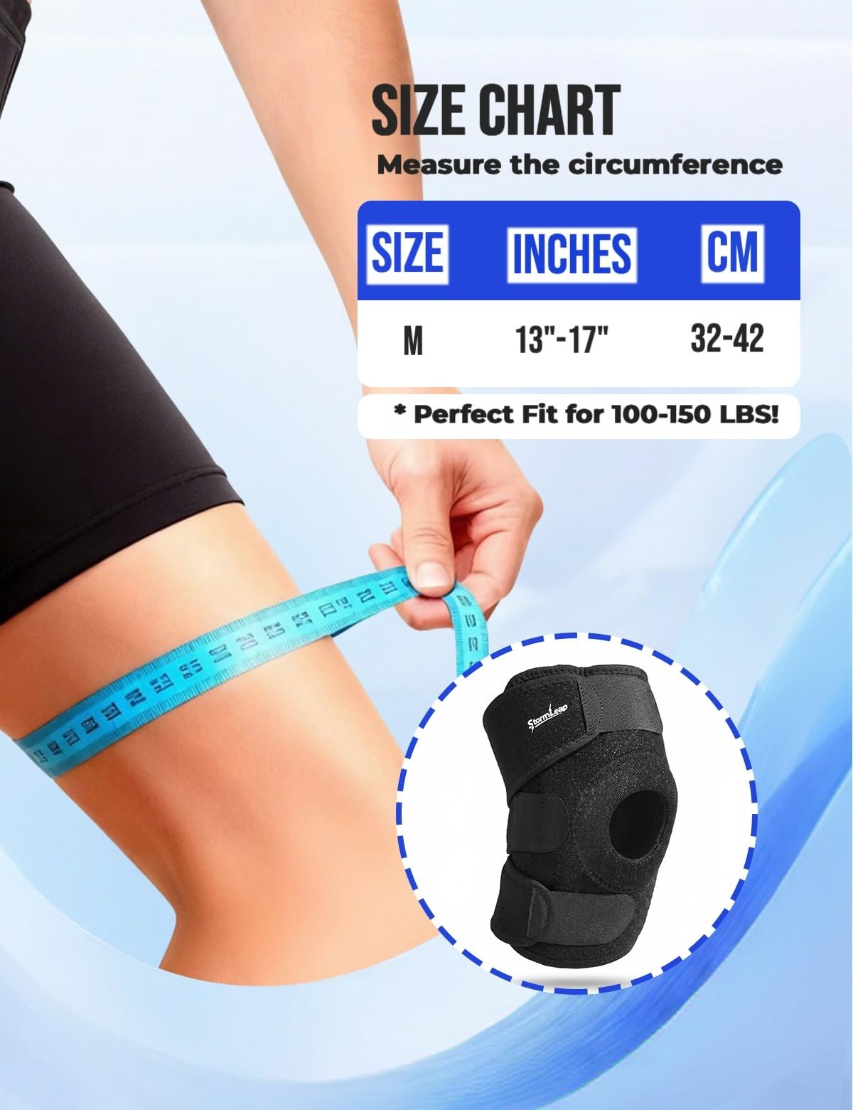 Professional Compression Knee Brace for Men & Women – Adjustable Knee Support…