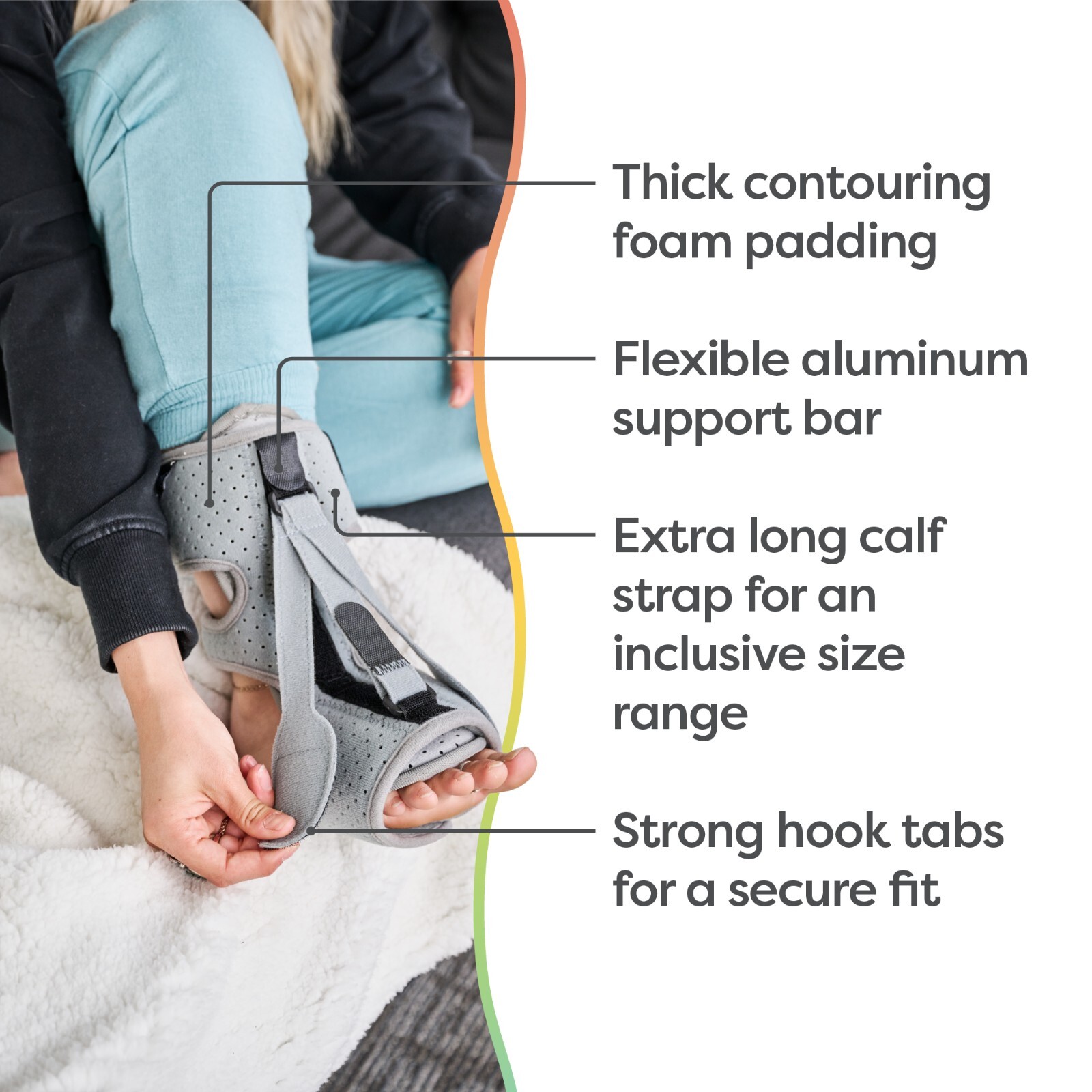 ZenToes Plantar Fasciitis Heel Pain Relief Night Splint Brace for Foot Women Men