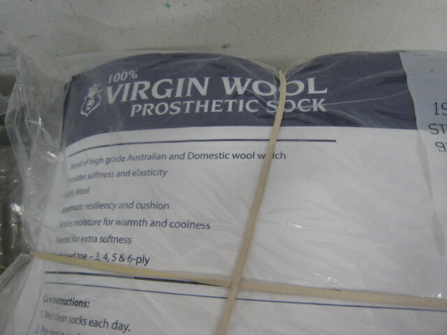 Virgin Wool Prosthetic Sock 1SPEC25542 9 x 4.5 x 20 Pack of 12