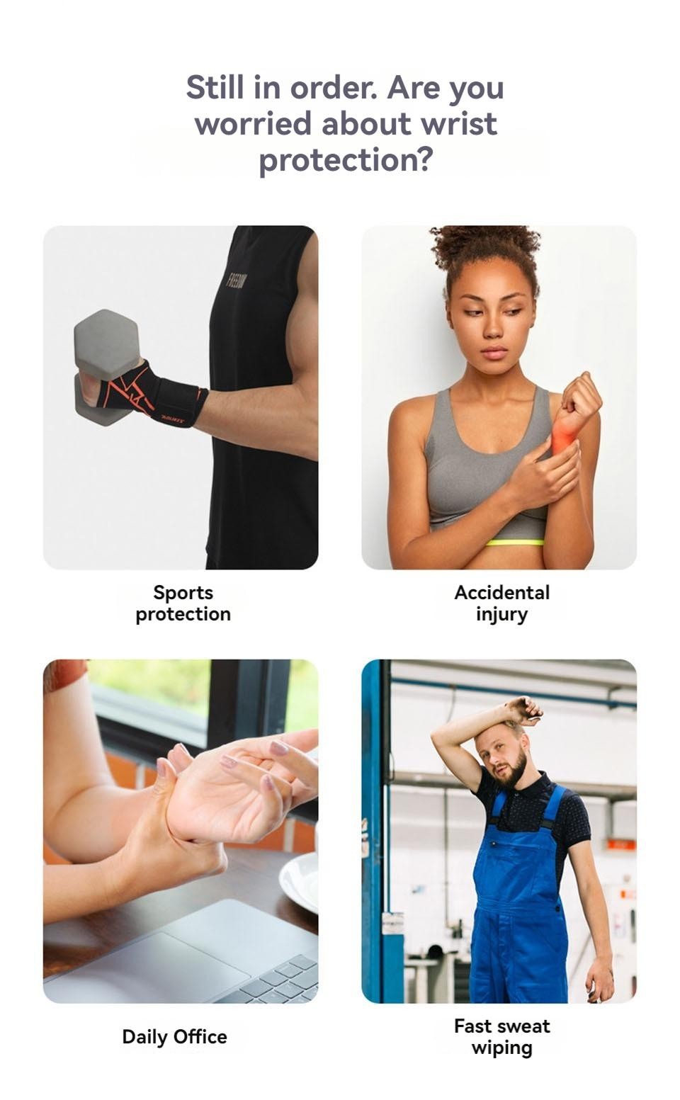 Aolikes 1pc Wrist Guard Support Arthritis Gloves Sprain Band Elastic Bandage Wri