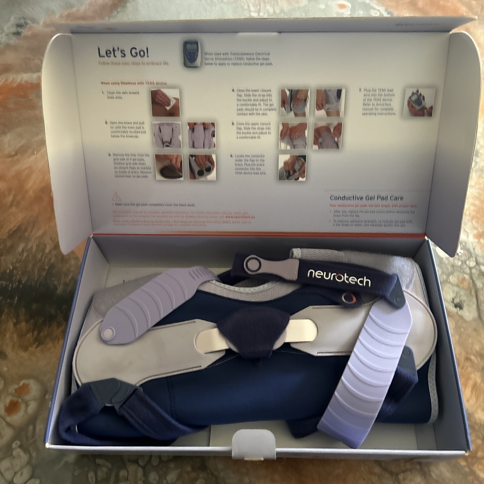 New Neurotech RiteMove Knee Brace System Pain Control & Rehab – Xl Right Side