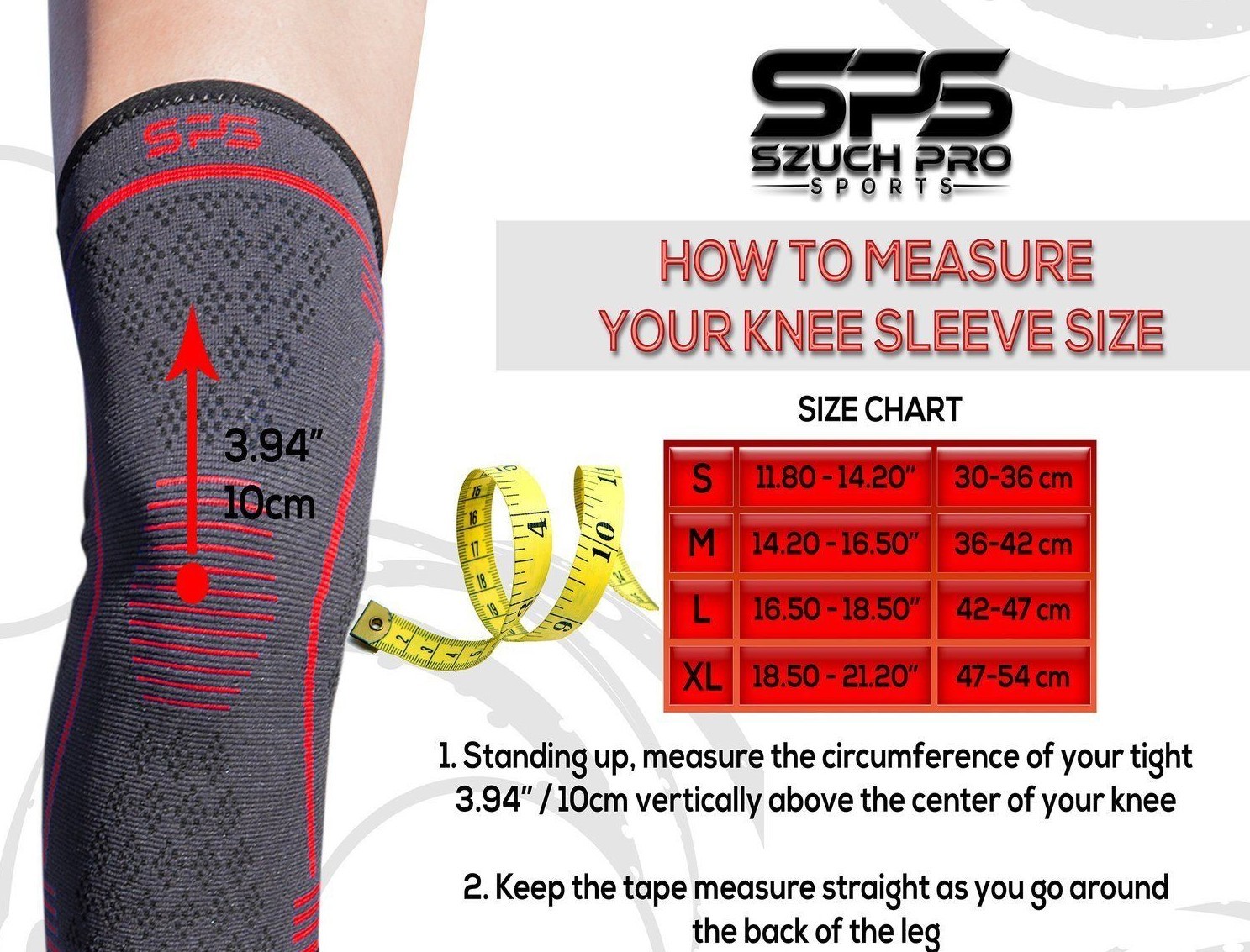Pair Non-Slip Szuch Pro Breathable Compression Knee Sleeve Brace (S-XL) 3 Colors