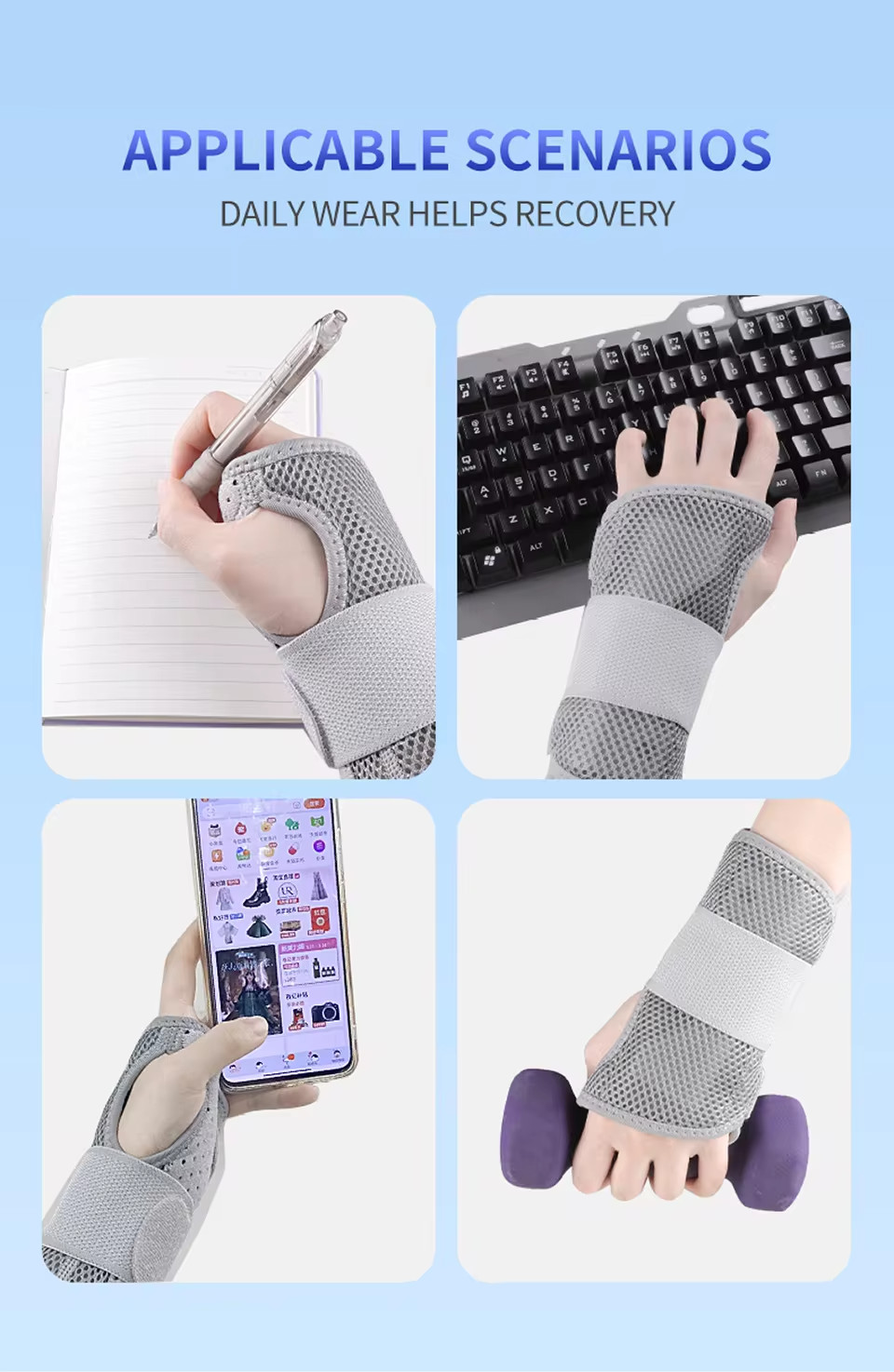Breathable Wrist Support with Splint, Arthritis Brace Carpal Tunnel Tendons