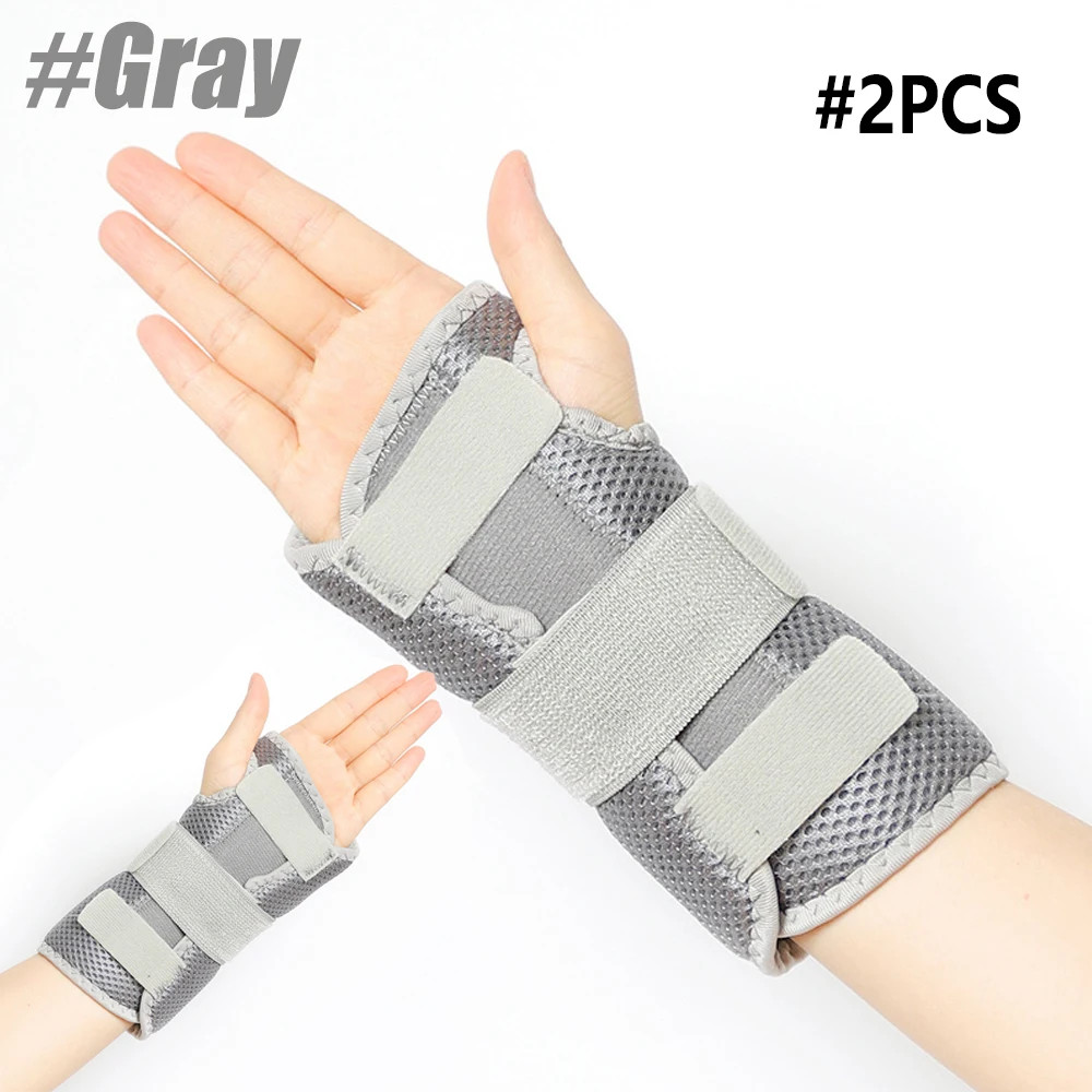 2Pcs Wrist Support Brace Compression Splint Night Sleep Joint Pain Relief Band