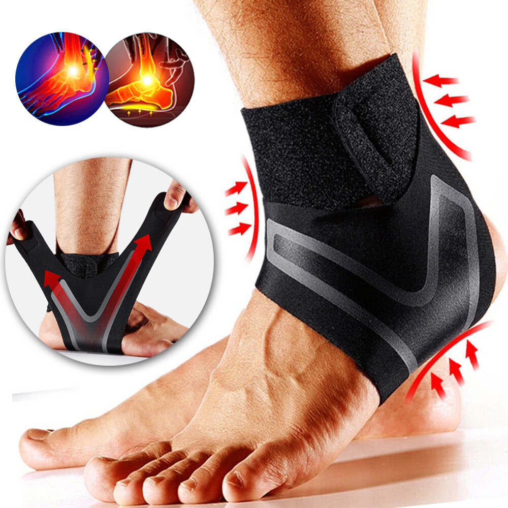 Ankle Brace Support Compression Foot Sleeve Plantar Fasciitis Pain Relief X Wrap
