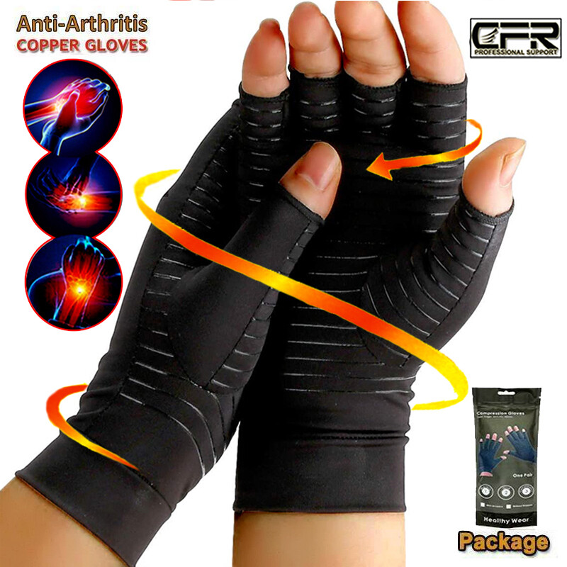 Copper Compression Arthritis Gloves Wrist Brace for Carpal Tunnel Support Wraps