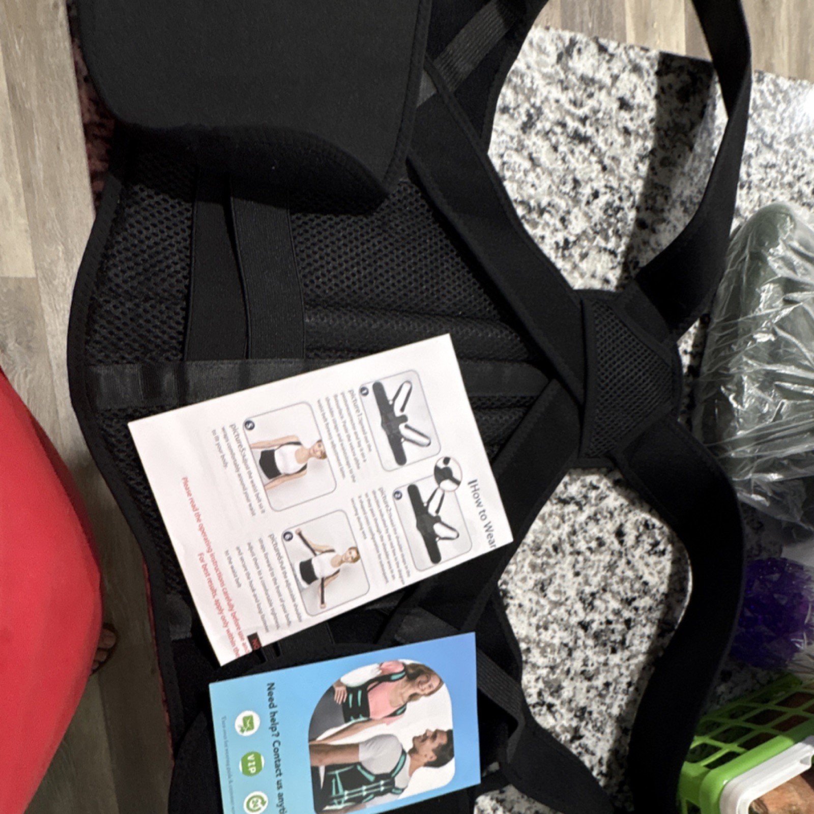 Marchon Back Brace Black Size M Lumbar Rehabilitation Postural Support