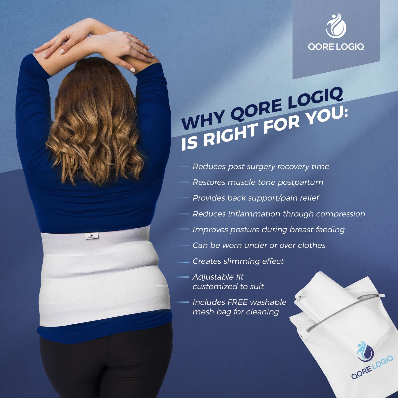 Plus Size Abdominal Binder Post Surgery Tummy Tuck Stomach Binder & Postpartu…