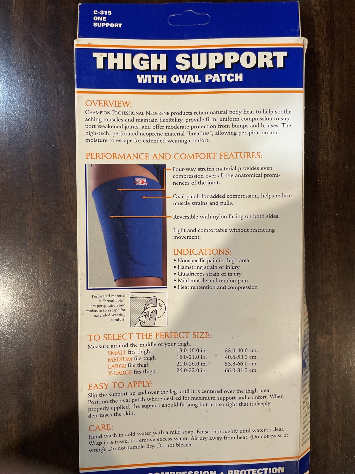 Champion Neoprene Thigh Support C-315 (Small 13-16″)
