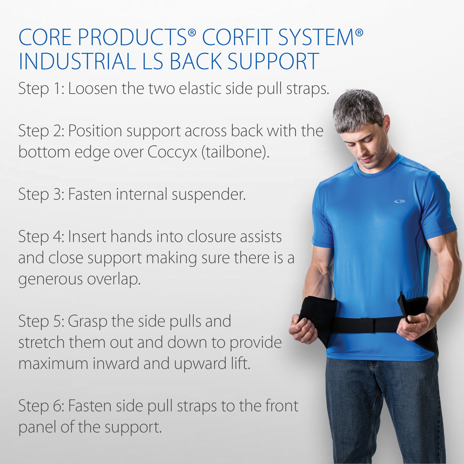 Core Products Corfit Industrial Back Support Compression Helps Stabilize Spine