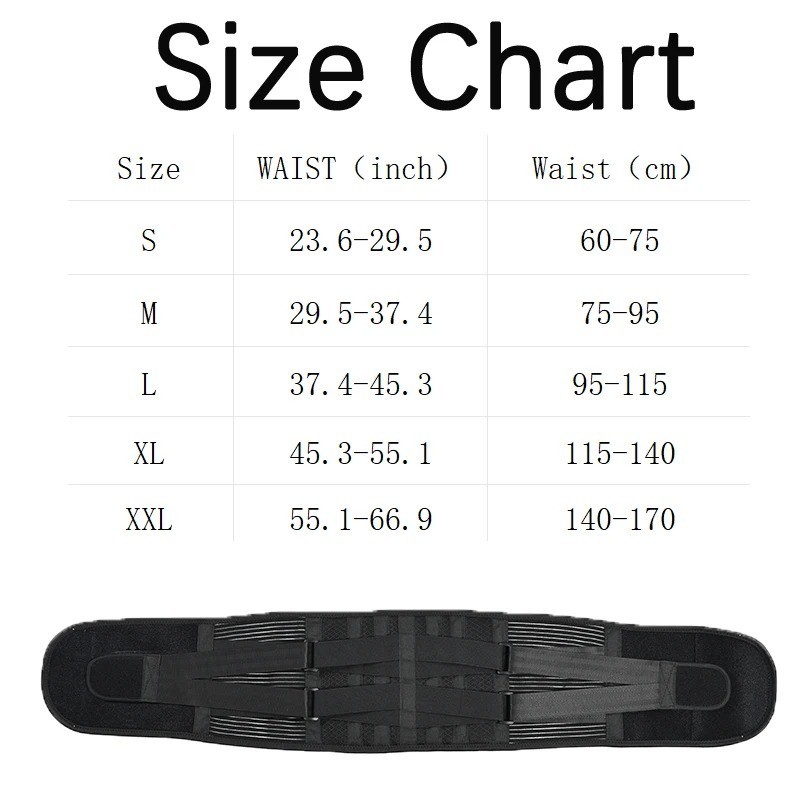 Adjustable Lower Back Brace Lumbar Support Waist Belt For Men Women Pain Relief