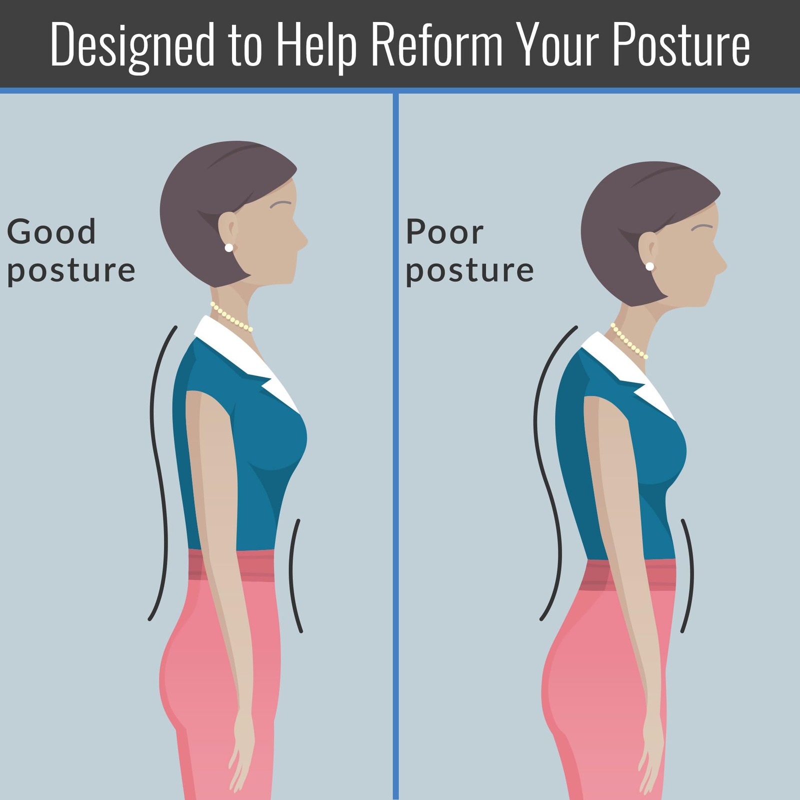 DMI Adjustable Posture Corrector for Men & Women, Back One Size, Black