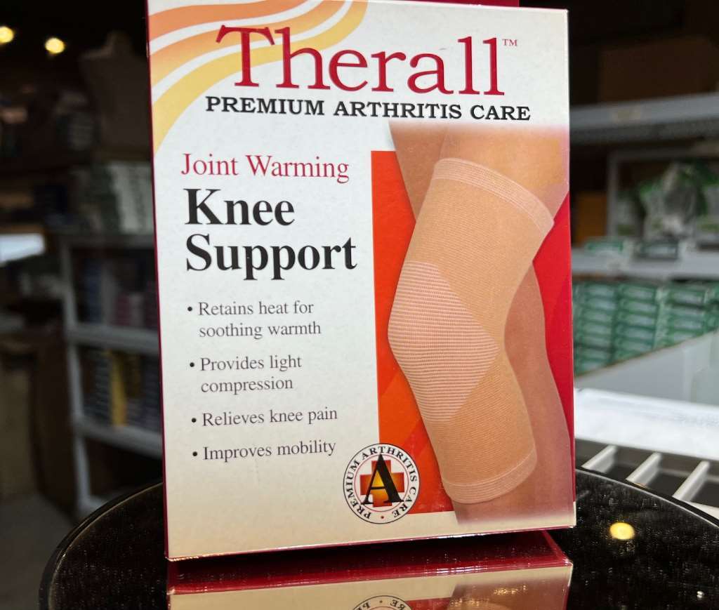 Therall Joint Warming Knee Support Sleeve- Beige Small
