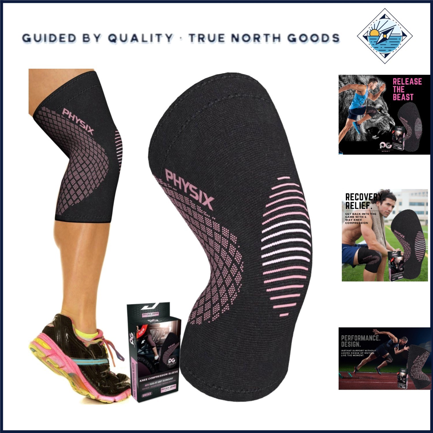 XXL Unleash Comfort with Physix Gear Knee Compression Sleeve Active Lifestyles