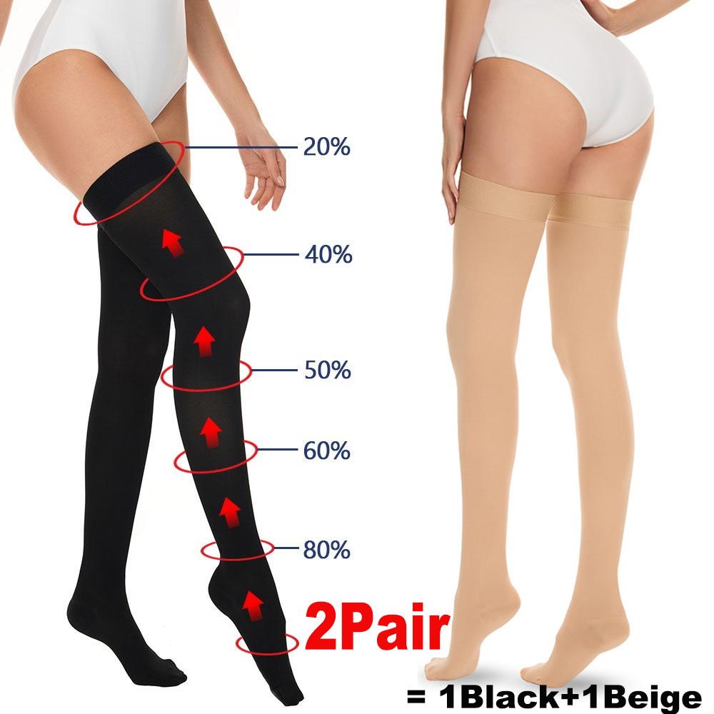 Compression Thigh Socks Leg Pain Relief Socks Knee Brace High Support Men Women