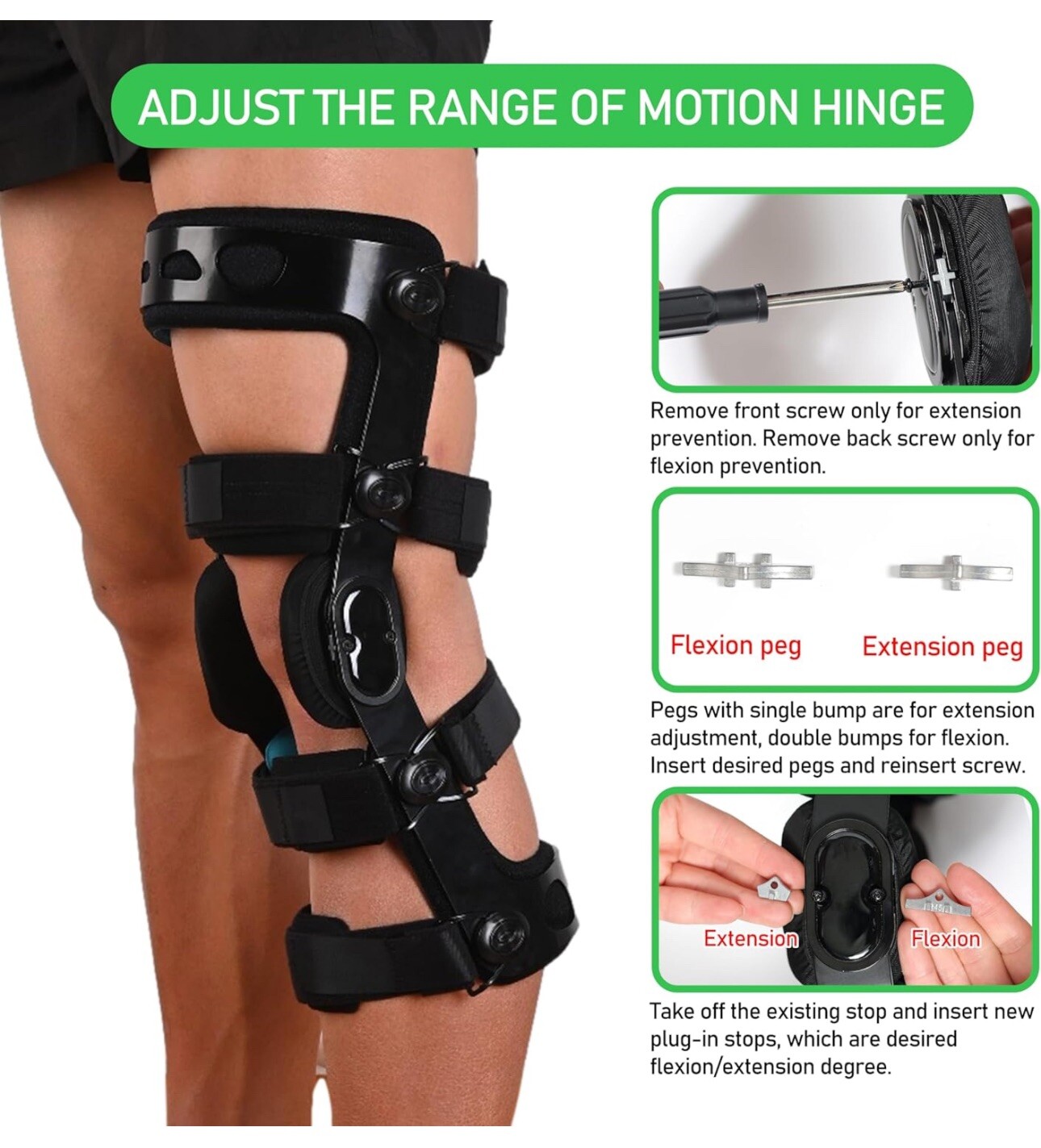 Orthomen Functional Knee Brace, for ACL/MCL/PCL/Meniscus/Ligament/Sports Injurie