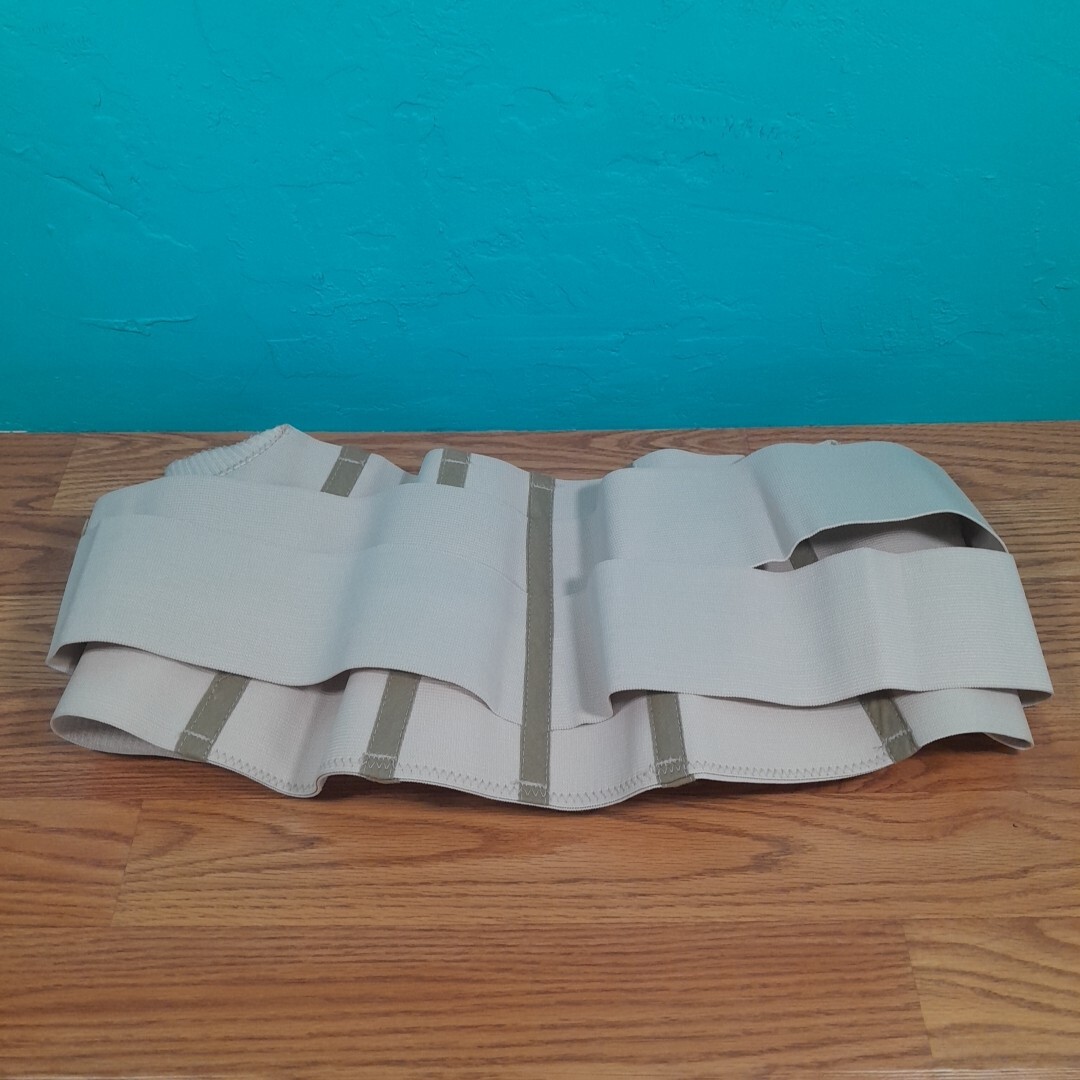 CMO Inc. Large Dual Pull Criss-cross Elastic Back Lumbar Support Brace Beige