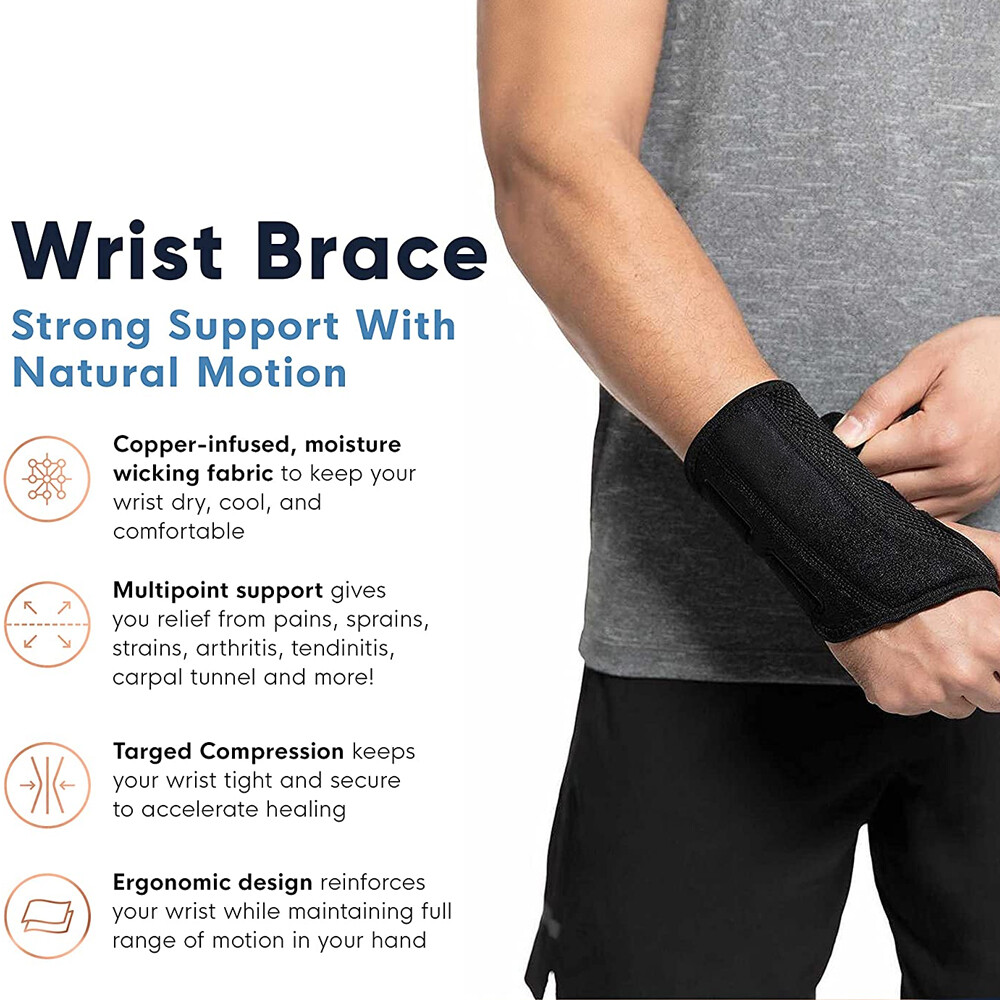 Wrist Support Splint Arthritis Band Carpal Tunnel Sprain Protector Hand Brace US