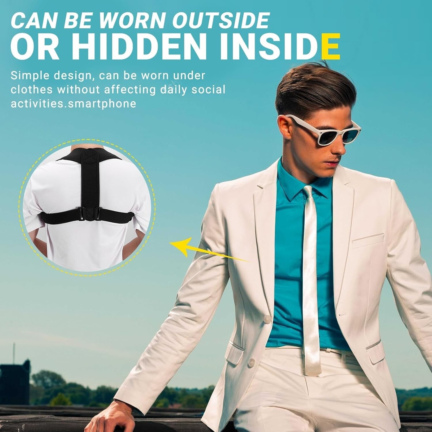 Adjustable Posture Corrector Unisex Back Brace Upper Spine Support Hunchback