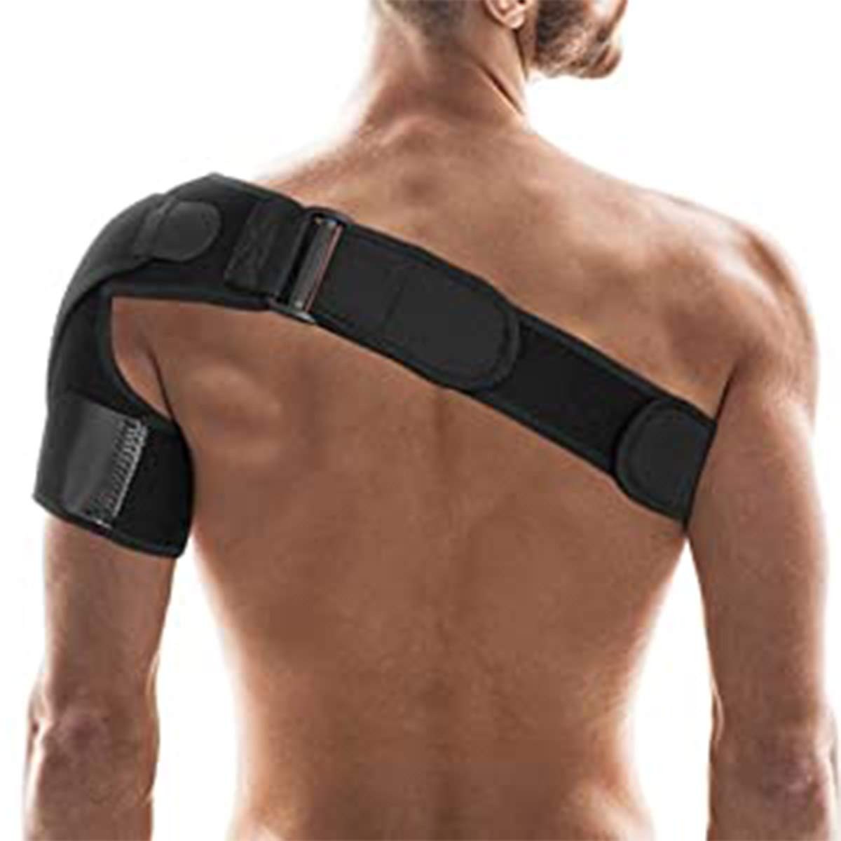 Copper Joe Compression Shoulder Brace for Women & 1 Count (Pack of 1), Black