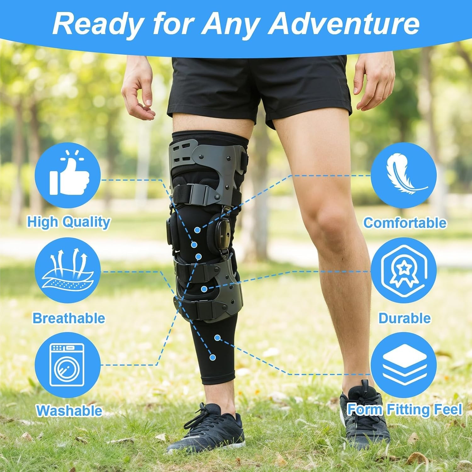 1 Pair Knee Brace Undersleeve Knee Undersleeves for Women & Men Compression B…