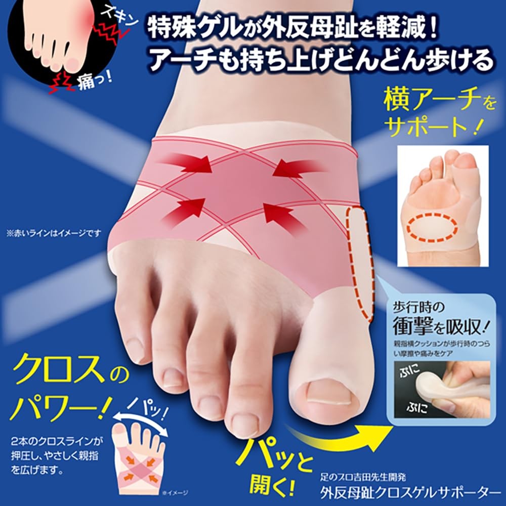 alfax Bunion Support, Soft Gel, Left Foot, 22.5-25.0cm
