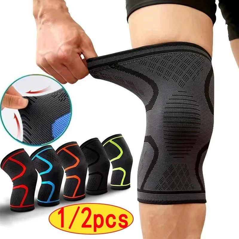 2x Knee Sleeves Copper Silver Compression Brace Support Sport Joint Injury Pain
