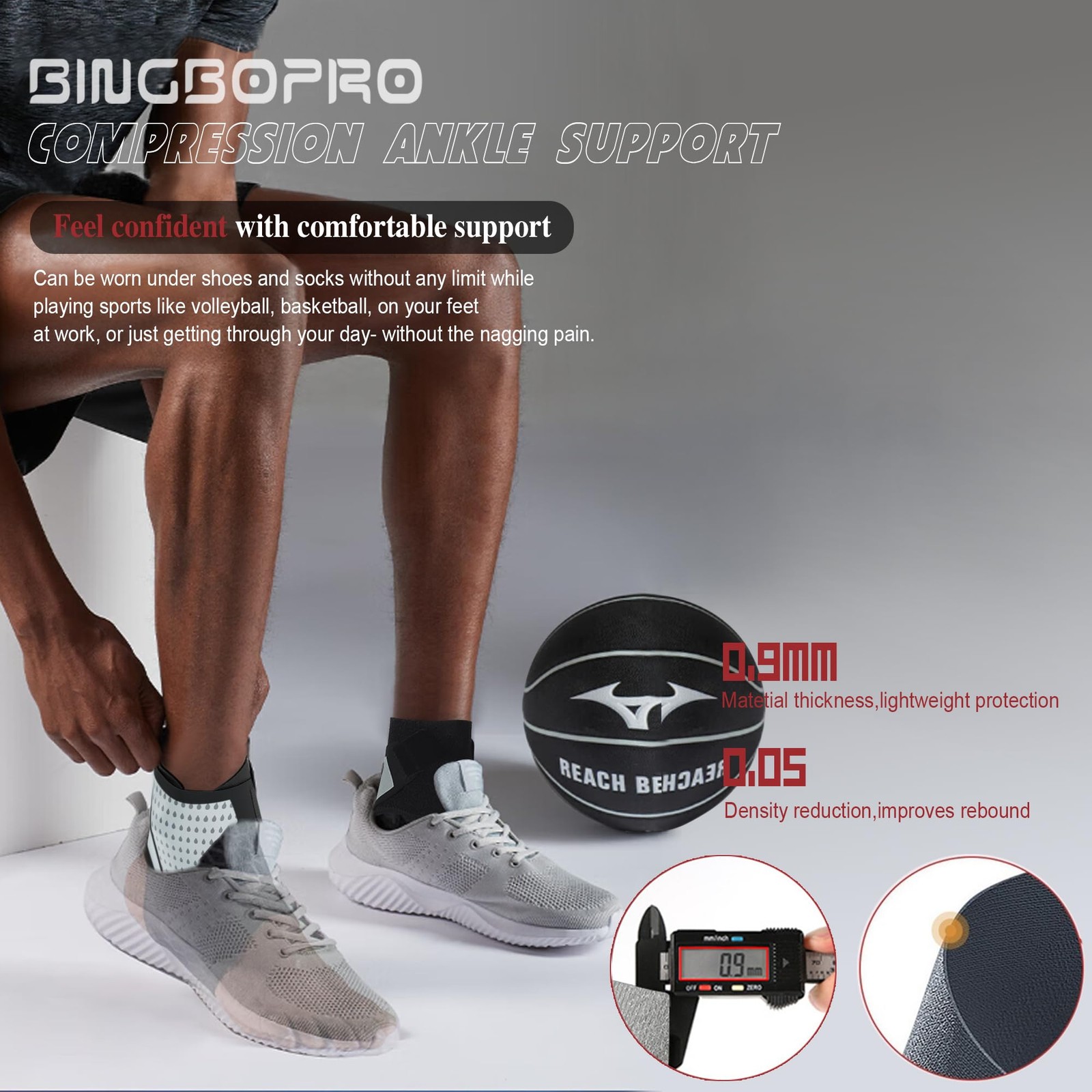 Ankle Brace for Men and Women(1 Pair),Adjustable Ankle Support Compression Sl…