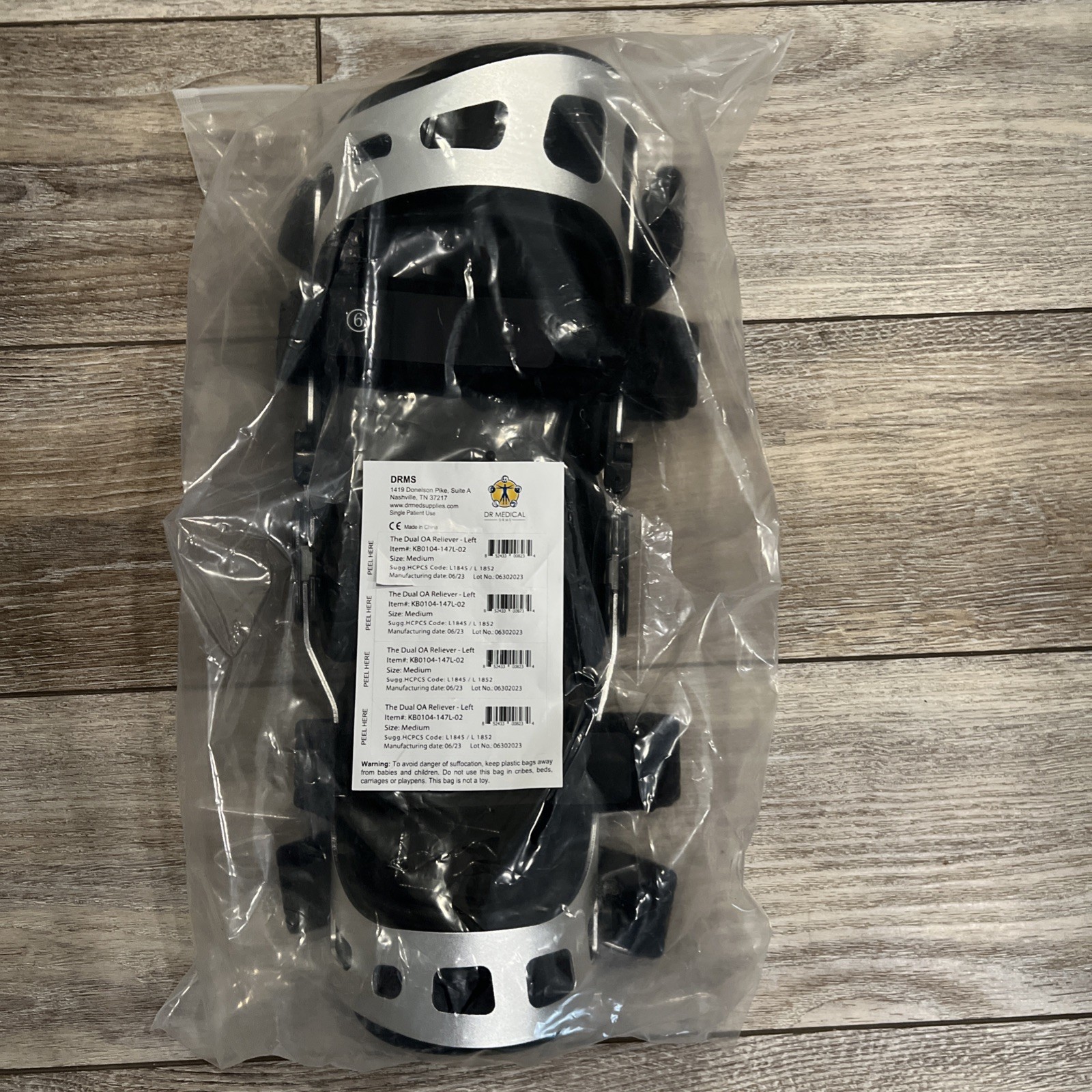 Dr Medical The Dual OA Reliever Knee Brace LEFT Medium KB0104-147L-02