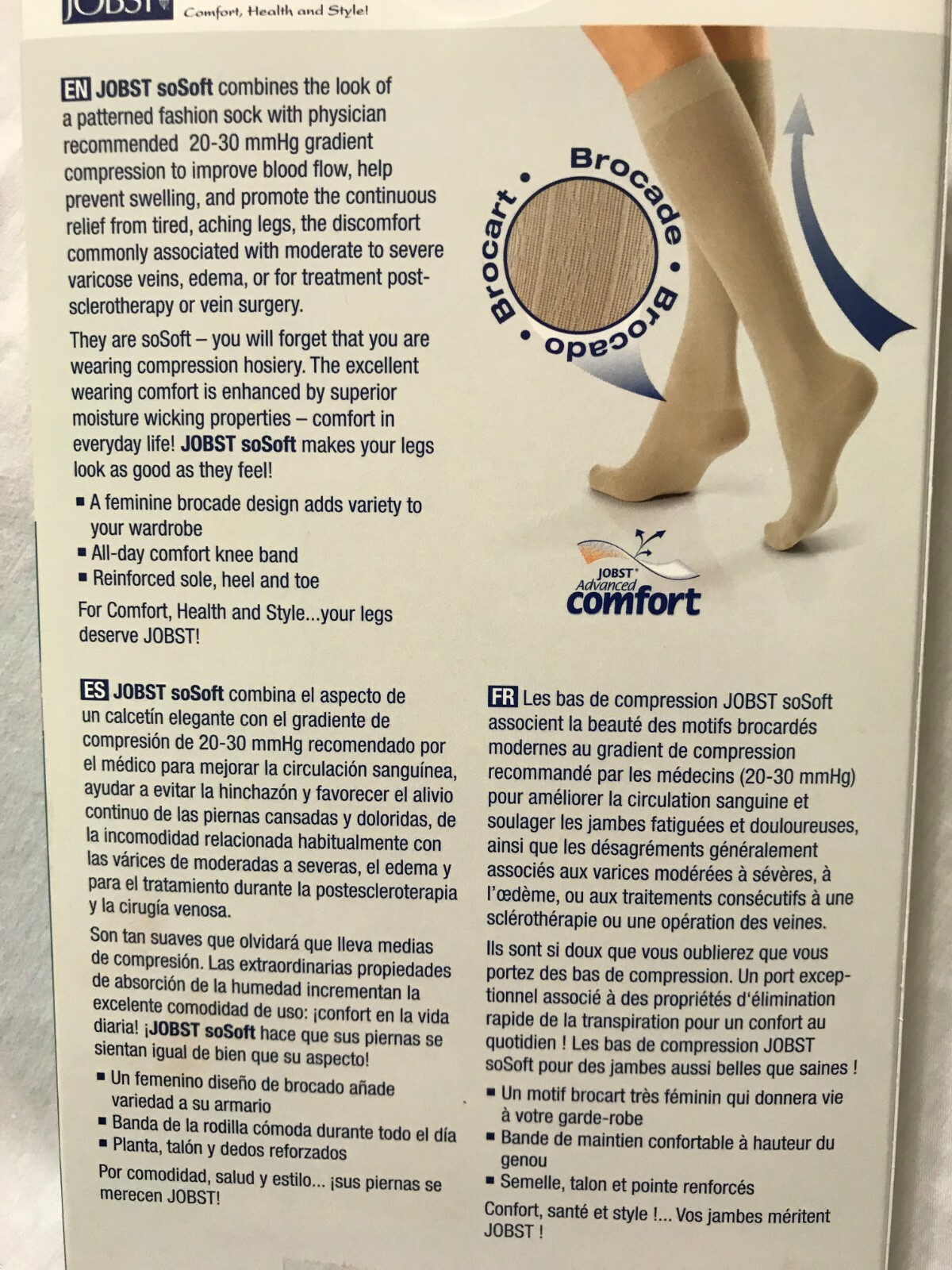 Jobst SoSoft Women’s Knee CT 20-30 mmHg Size L Medical Compression Socks